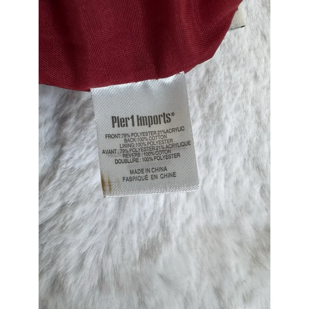 Pier 1‎ Imports Nutcracker Christmas Holiday Stocking Hooked Rug Yarn 3D Hat